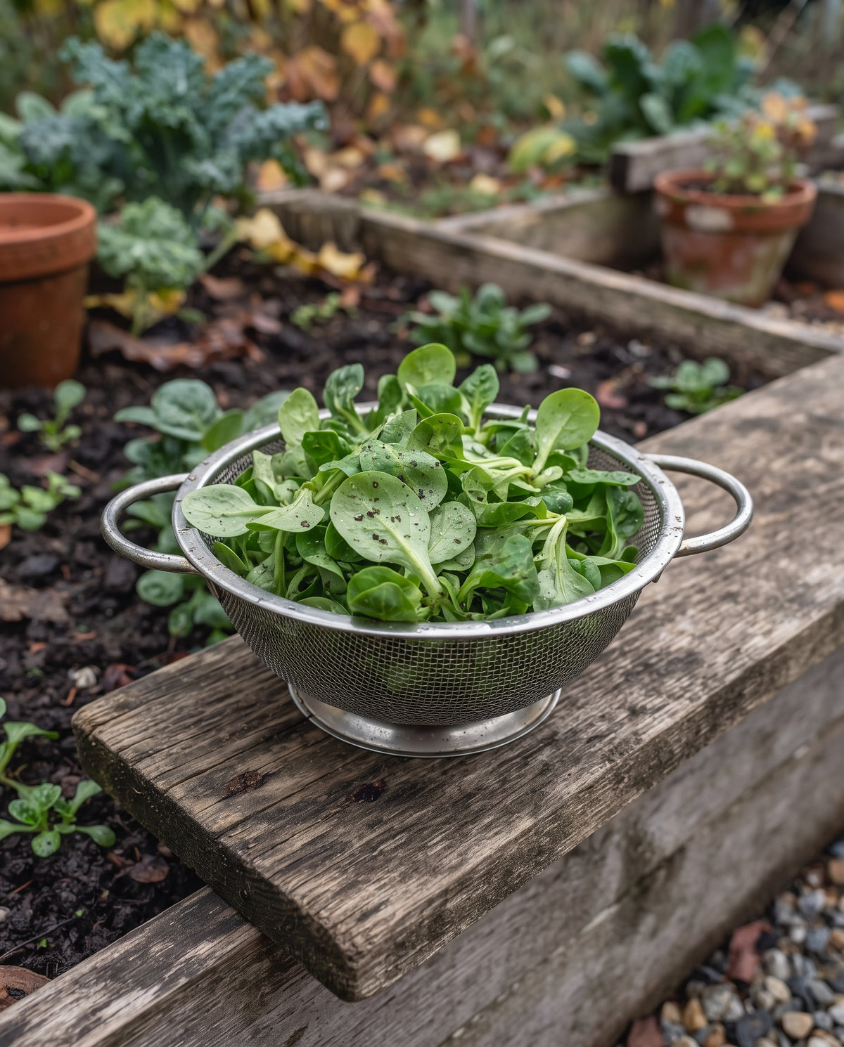 Feldsalat ‘Vit’, Valerianella locusta, Ansicht 2
