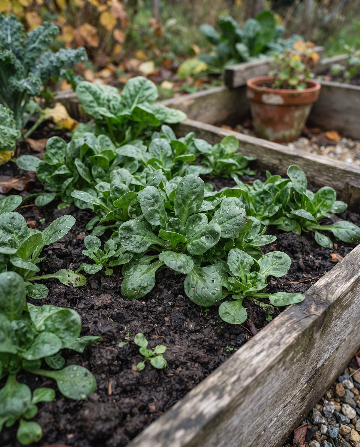 Feldsalat ‘Vit’, Valerianella locusta, Ansicht 1