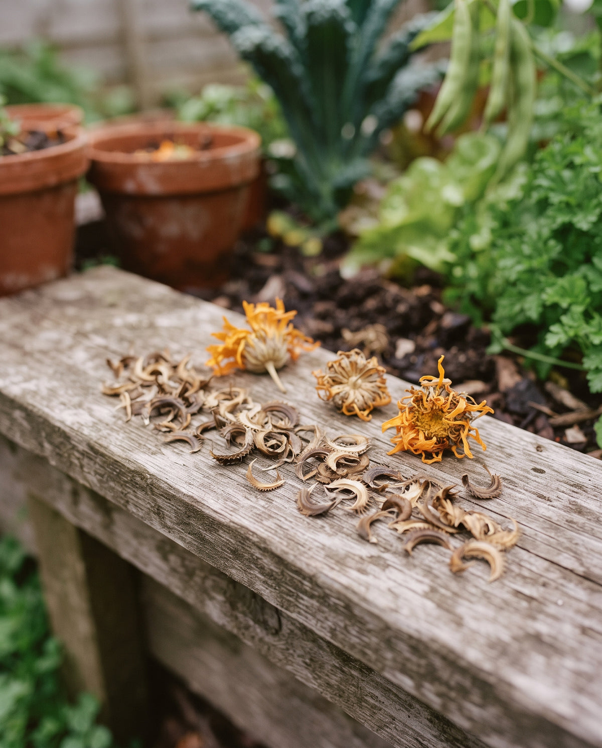 Ringelblume ‘Indian Prince’, Calendula officinalis, Ansicht 2