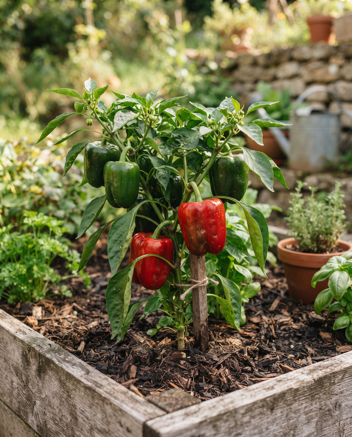 Paprika ‘California Wonder’, Capsicum annuum, Ansicht 1