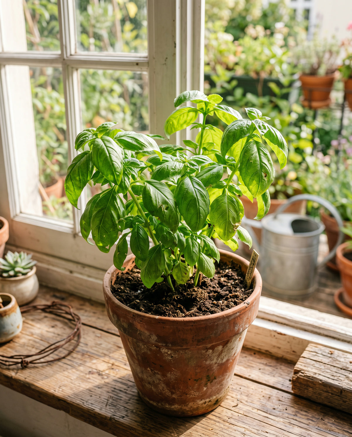 Basilikum ‘Genoveser’, Ocimum basilicum, Ansicht 1
